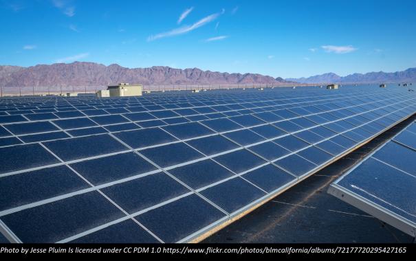 Image of Solar panels in California Desert District